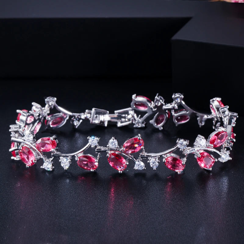 ANGELCZ Summer Chain Bracelet Austrian Crystal Hand Jewelry AB045