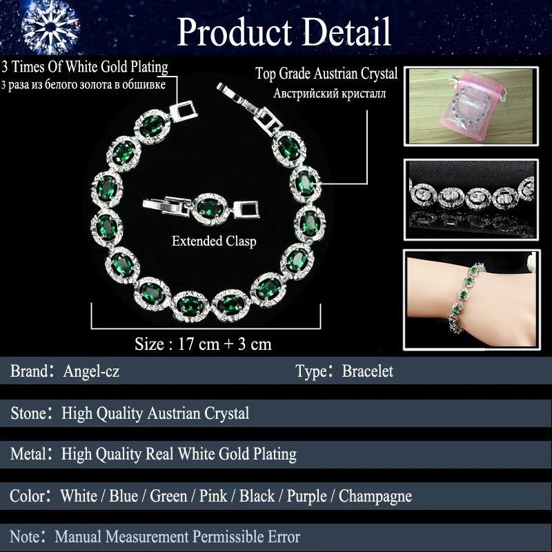 ANGELCZ Austrian Crystal Ladies Bracelet - 6 Colors