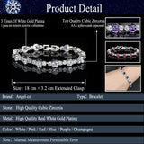 ANGELCZ High Woman Jewelry 13 Pcs Red Cubic Zirconia Hand Bracelets