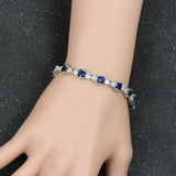 ANGELCZ High Woman Jewelry 13 Pcs Red Cubic Zirconia Hand Bracelets