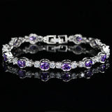 ANGELCZ High Woman Jewelry 13 Pcs Red Cubic Zirconia Hand Bracelets
