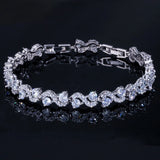 Angelcz CZ Stones Women Silver Bracelets Summer Jewelry