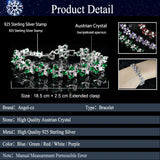 ANGELCZ Butterfly Charm Bracelet Austrian Crystal Women Silver AB017