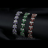 ANGELCZ Butterfly Charm Bracelet Austrian Crystal Women Silver AB017