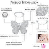 ANGELCZ Butterfly Shape Silvery Rings for Women