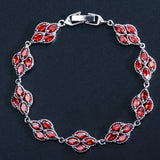ANGELCZ Pink CZ Crystal Leaf Bracelet For Bridesmaid AB130