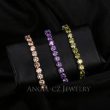 ANGELCZ Olive Green CZ Stone Bracelet Bangle AB029