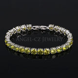ANGELCZ Olive Green CZ Stone Bracelet Bangle AB029