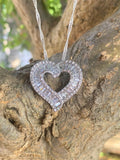 Heart Pendant Necklace Bridal Wedding CZ Stone Romantic Gift Necklace Jewelry
