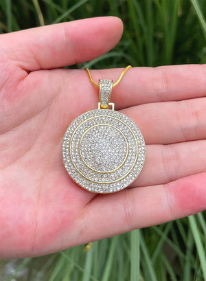 Colour Cubic Zirconia PENDANT Wedding Necklace Bridal Charm Engagement