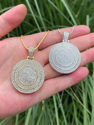 Colour Cubic Zirconia PENDANT Wedding Necklace Bridal Charm Engagement
