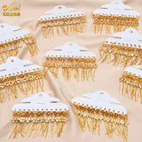 12pcs Long Tassel Hoop Earrings Women Water Droplet Shape Dangle Earring