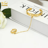 24K Plated Baby Bracelet Bangles Copper Kids Cuff Infant Adjustable