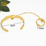 24K Plated Baby Bracelet Bangles Copper Kids Cuff Infant Adjustable