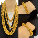 Dragon Head Necklace Men 24K Plated Wedding Jewelry