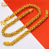 Dragon Head Necklace Men 24K Plated Wedding Jewelry