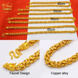 Dragon Head Necklace Men 24K Plated Wedding Jewelry