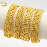 2Pcs Plated Bangles Bracelet Banquet Wedding Party African Arabic Bangle