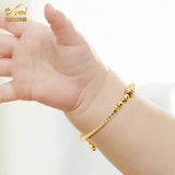 2pcs Dubai Bangle for Girls/Baby/Kids Charm Bracelet Bells Heart