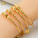 2pcs Dubai Bangle for Girls/Baby/Kids Charm Bracelet Bells Heart