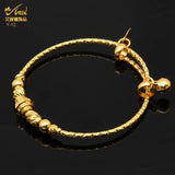 2pcs Dubai Bangle for Girls/Baby/Kids Charm Bracelet Bells Heart