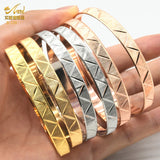 4PCS Dubai Bracelets for Women Indian Plated Copper Bangles
