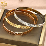 4PCS Dubai Bracelets for Women Indian Plated Copper Bangles