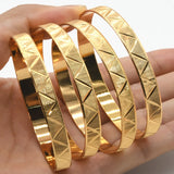 4PCS Dubai Bracelets for Women Indian Plated Copper Bangles