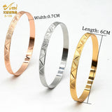 4PCS Dubai Bracelets for Women Indian Plated Copper Bangles