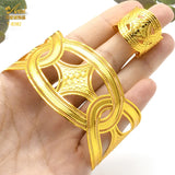 Adjustable Dubai Bangle With Ring For Women African Bijoux Bracelet
