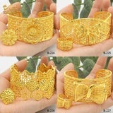African Bangle With Ring For Women Nigerian Bride Wedding Jewellery