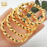 African 24k Plated Bangle Women Charm Copper Bangles