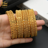 African Bangle Dubai Jewelry 24K Plated Bling Mom Gift