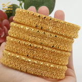 African Bangle Dubai Jewelry 24K Plated Bling Mom Gift