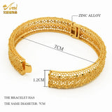 African Bangle Dubai Jewelry 24K Plated Bling Mom Gift