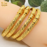 African Bangles 24K Dubai Bracelet Women Wedding Hawaiian Jewelry