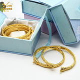 African Bangles 24K Dubai Bracelet Women Wedding Hawaiian Jewelry