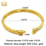 African Bangles 24K Dubai Bracelet Women Wedding Hawaiian Jewelry