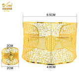 African Plated Cuff Bangles With Ring For Women