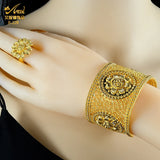 African Cuff Bangle Set with Ring Ethiopian Jewelry