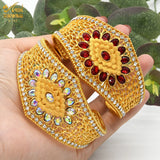 African Vintage Royal Crystal Cuff Bangle Nigerian Bridal Wedding Jewellery