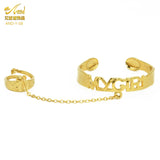 Baby Bracelet Chain Ring Newborn Cuff Bangles Name Jewelry