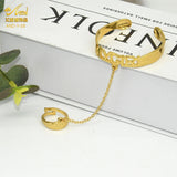 Baby Bracelet Chain Ring Newborn Cuff Bangles Name Jewelry