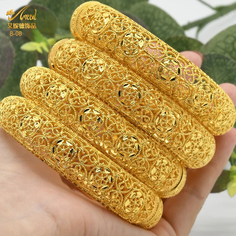 24K Plated Chain Bracelets Bangles for Women