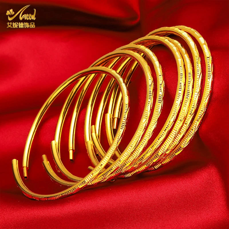 Copper Bangles For Women Charm African Bracelet Dubai Jewelry
