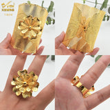 Dubai 24K Golden Cuff Bracelet Female Wedding Jewelry