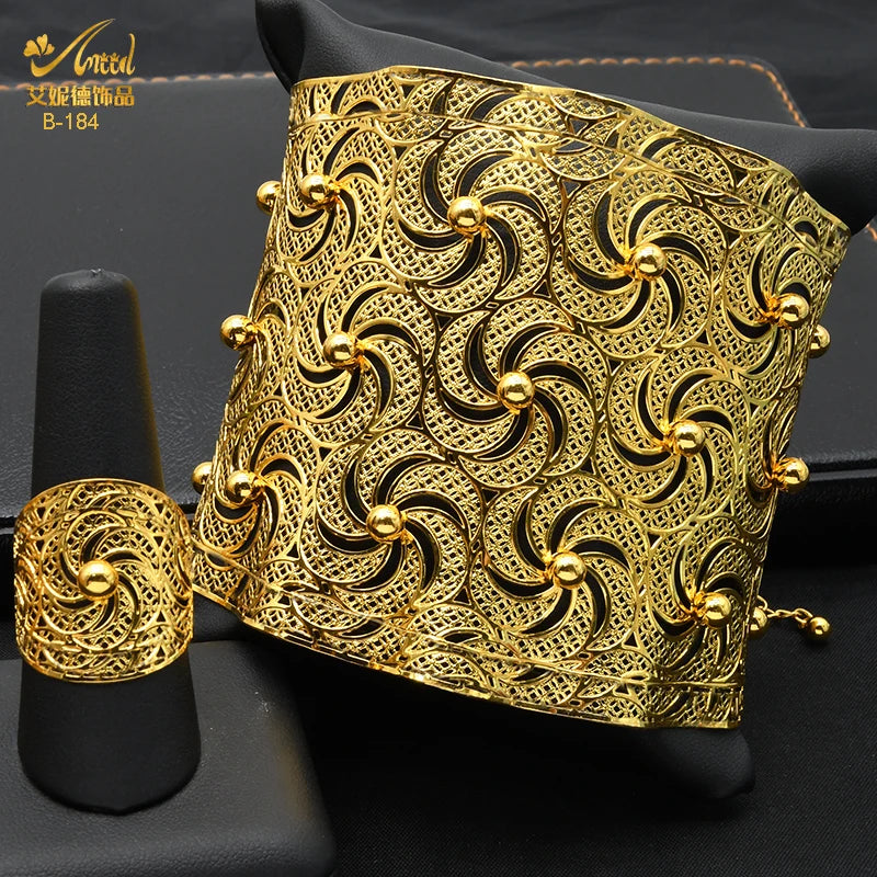 Dubai Bangle With Ring For Women Adjustable Bracelets