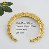 Dubai Bangles Set For Women Plated Bracelets 24K Plated Jewelry Charm