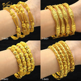 Dubai Copper Alloys Bangle Bracelet Jewelry Arabic Indian Women Charm Bangles