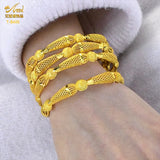Dubai Copper Alloys Bangle Bracelet Jewelry Arabic Indian Women Charm Bangles